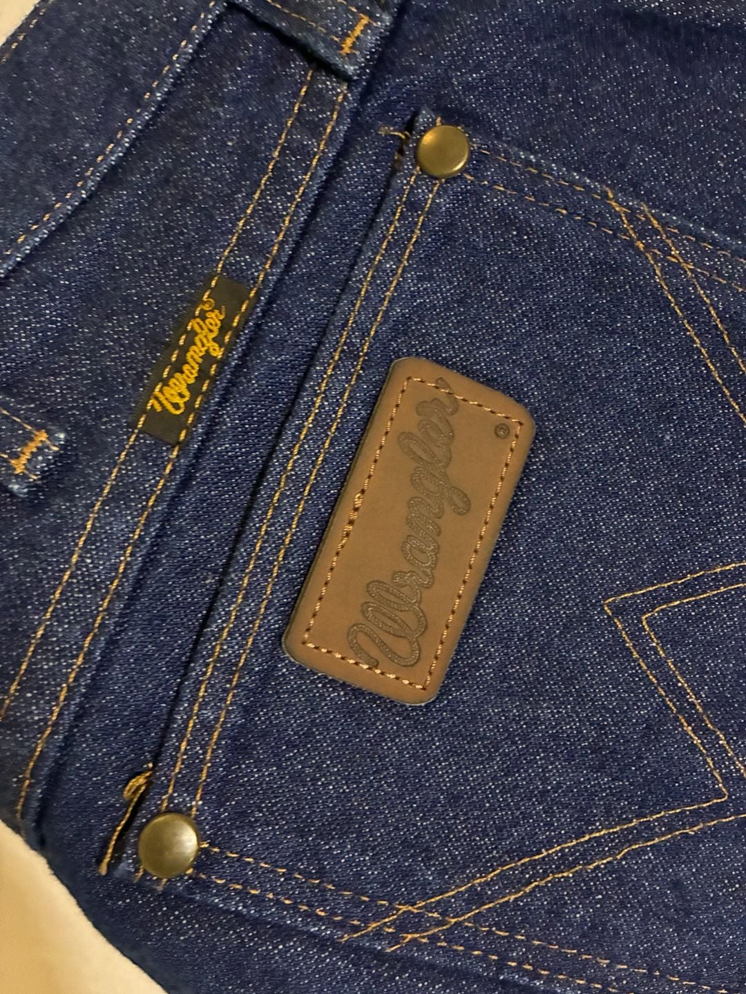 Wrangler Mens Cowboy Cut Slim Fit Reg Fit Dark Wash Denim Jeans 31x34 47MWZPW 5