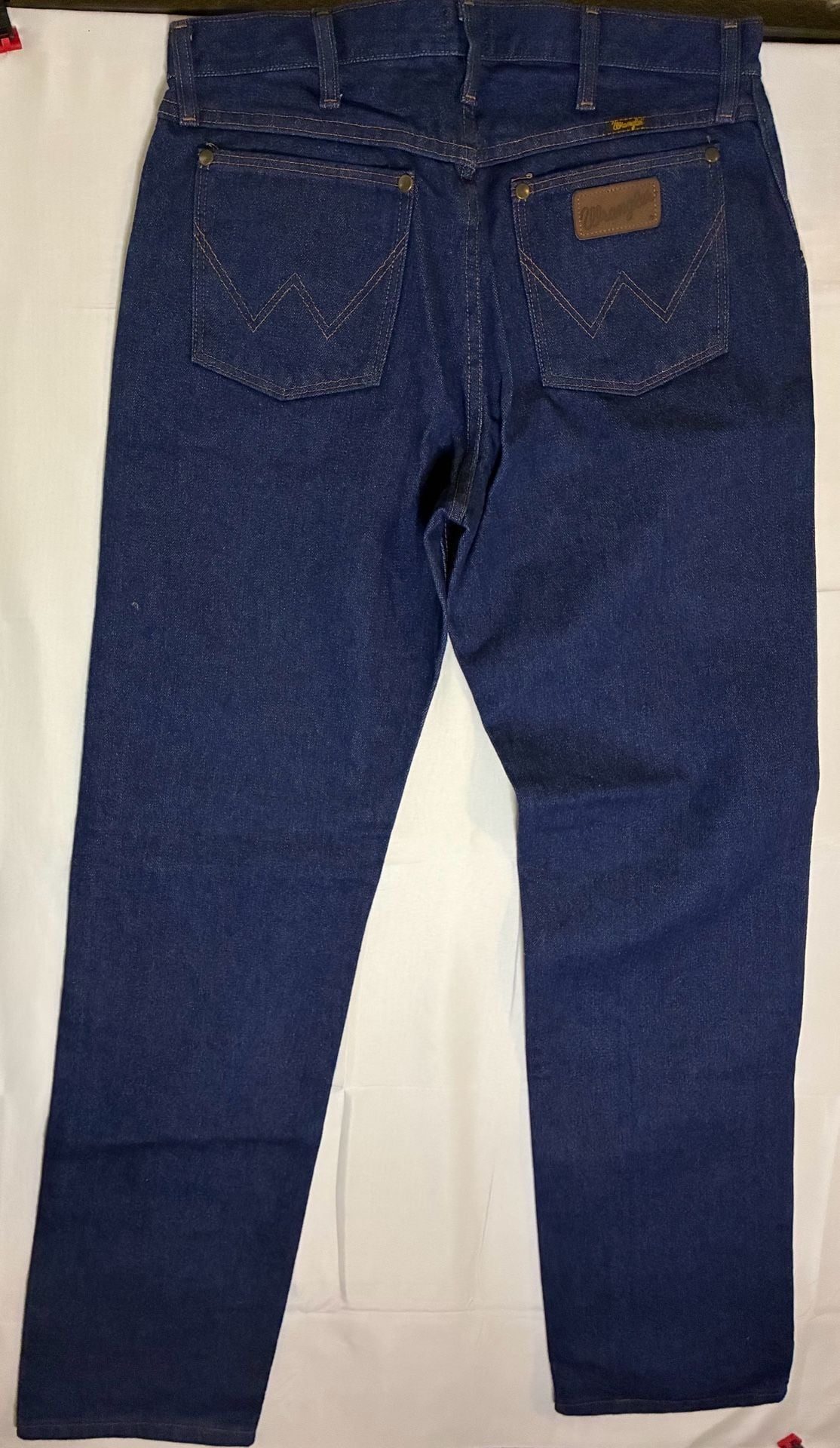 Wrangler Mens Cowboy Cut Slim Fit Reg Fit Dark Wash Denim Jeans 31x34 47MWZPW 4