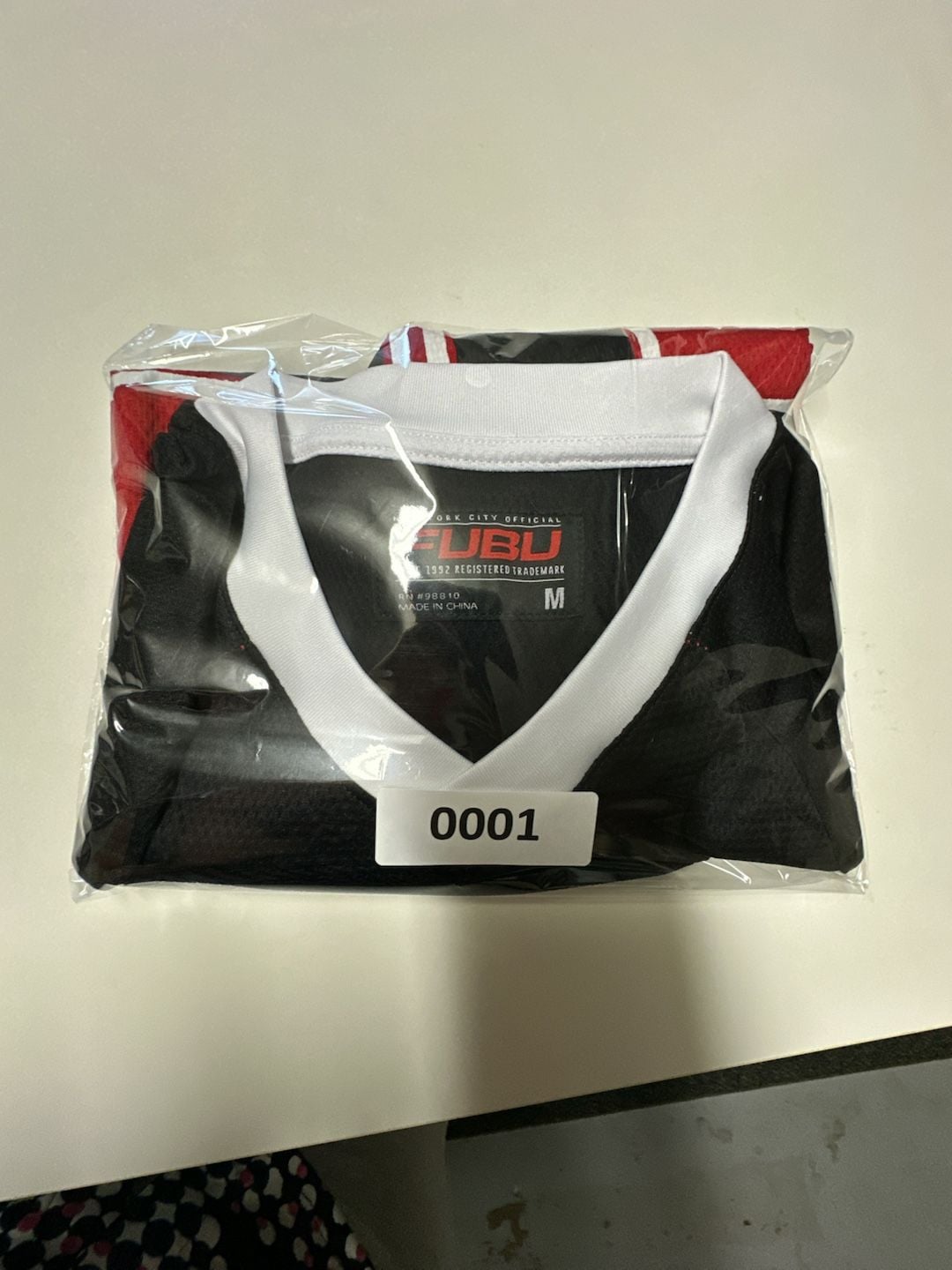 FUBU 05 Number Football Jersey Black Red White Size M New With Tags 9