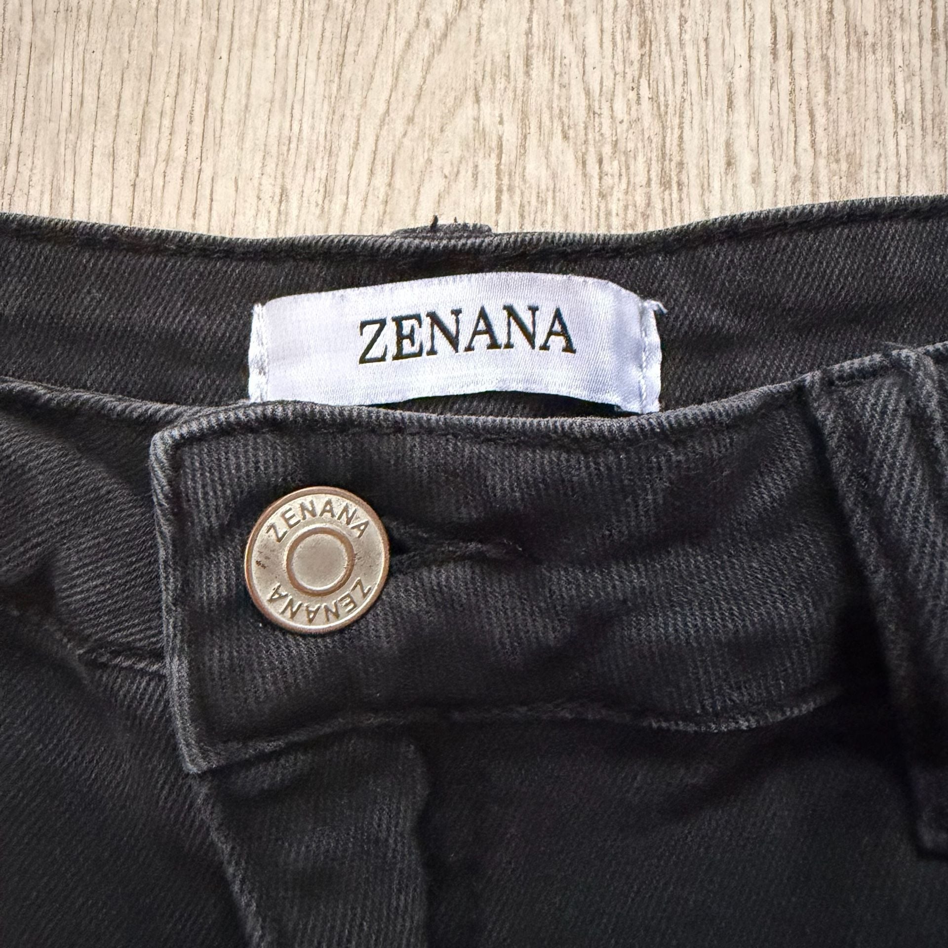 Zenana Black Raw Hem Shorts 3