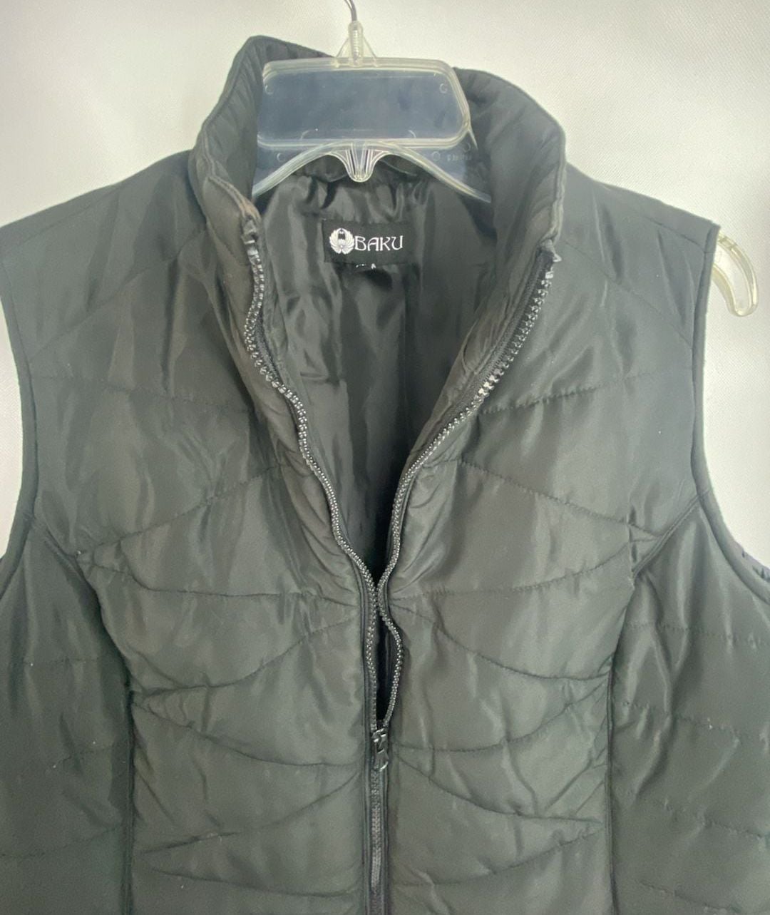 BAKU Black Quilted Puffer Vest 4