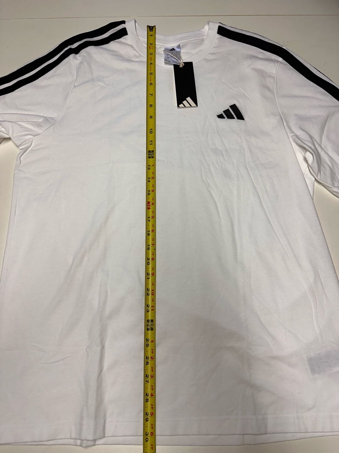 Adidas Men M 3S CO TEE 3-Stripe Short Sleeve T-Shirt White Large KG5483 6