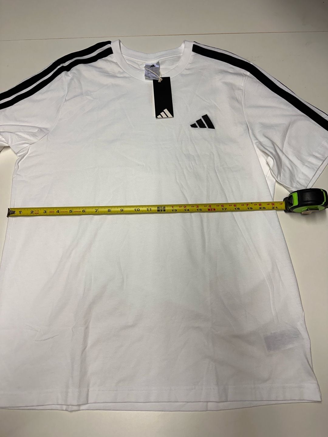 Adidas Men M 3S CO TEE 3-Stripe Short Sleeve T-Shirt White Large KG5483 7