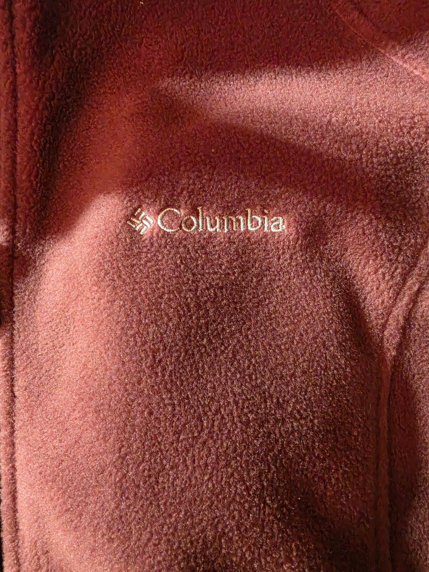 Columbia Women's Benton Springs Full Zip Fleece Jacket Maroon Size 1X 4