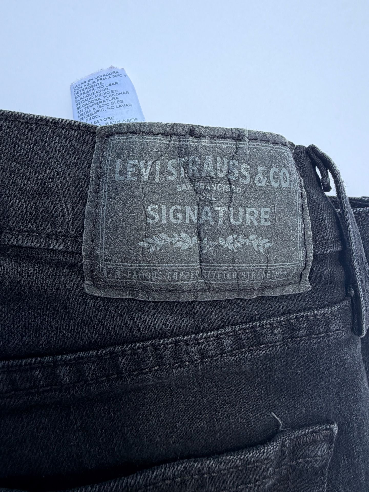 Levi Strauss Signature Slim Black Jeans Size W34 L30 7