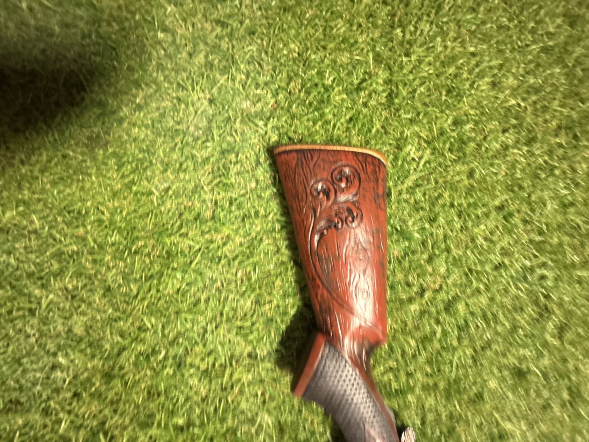 Decorative Wooden Double Barrel Shotgun Wall Mount Display Prop 2