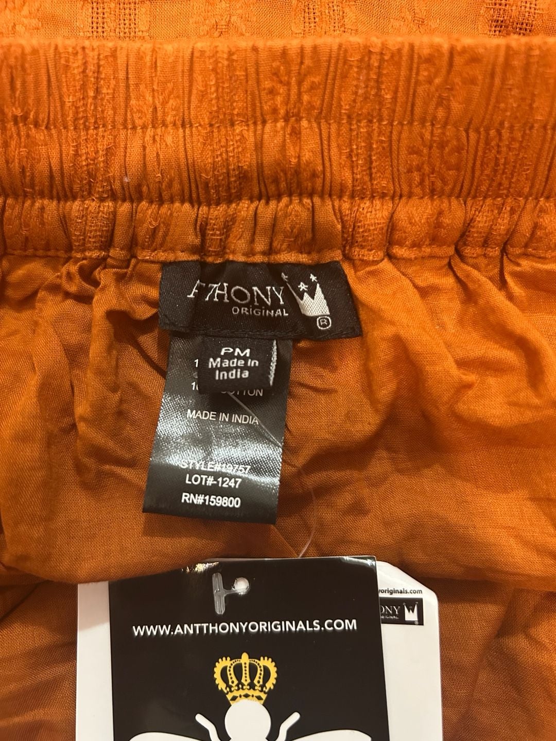 Antthony Original Style 19757 Orange Tiered Cotton Maxi Skirt 5