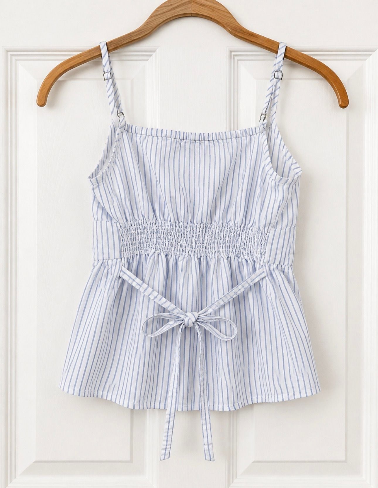 Brandy Melville Tiffany Tank Top Blue White Striped Babydoll Cami OS 4