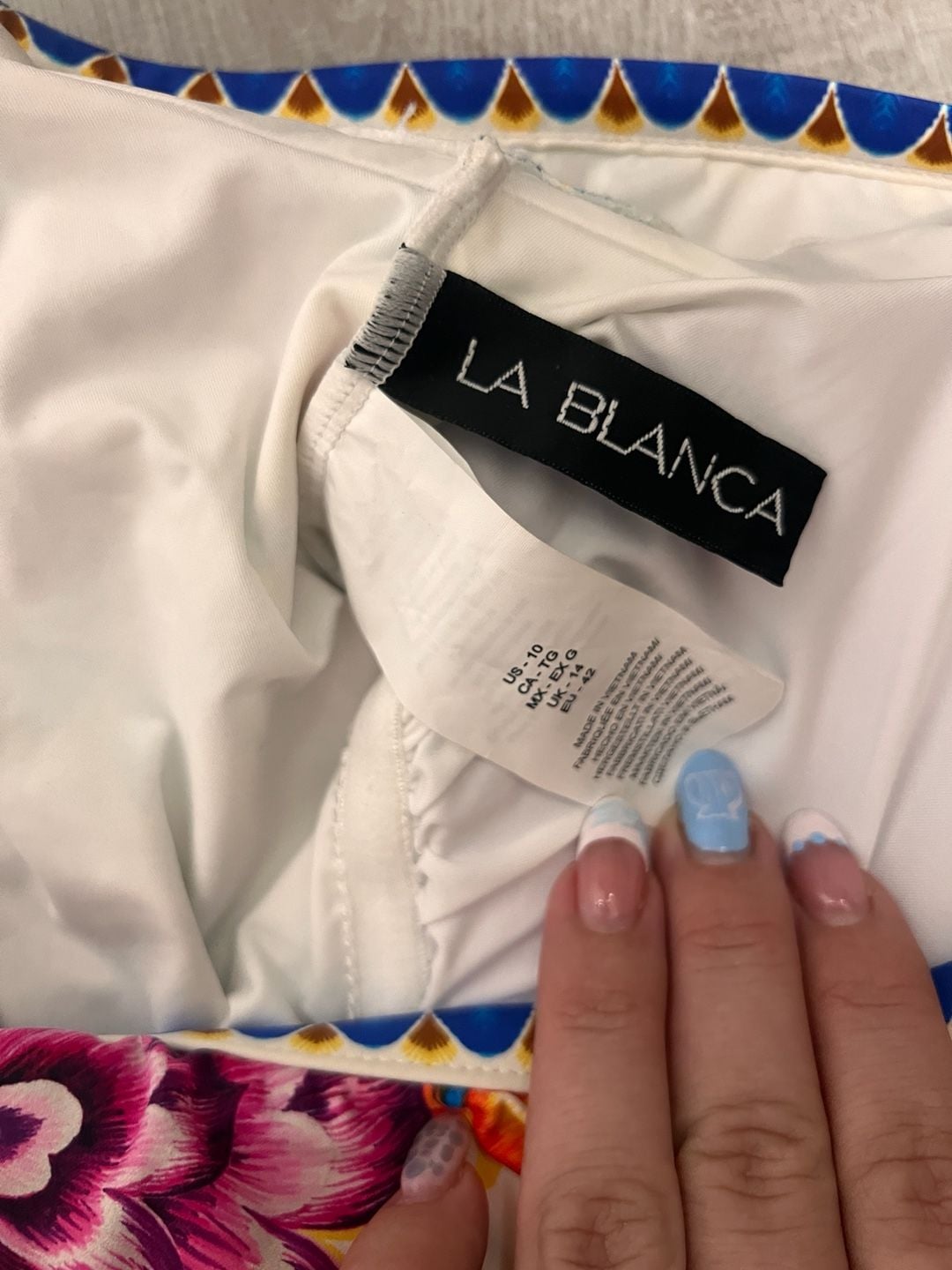 La Blanca Paradiso Ruffle Off-The-Shoulder One-Piece Swimsuit Size 10 3