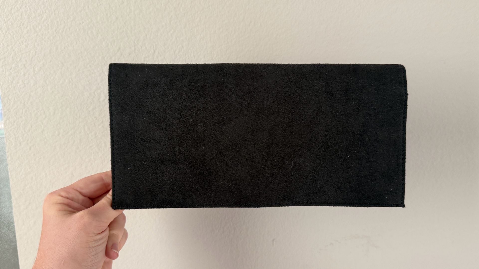 Marc Jacobs Black Suede and Leather Bow Clutch Wallet 7