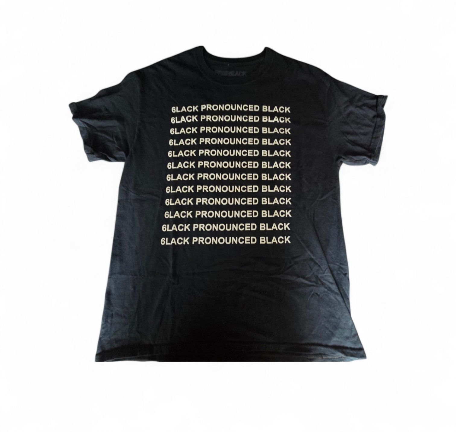 6LACK Pronounced Black Graphic T-Shirt LVRN Merchandise Size L 2