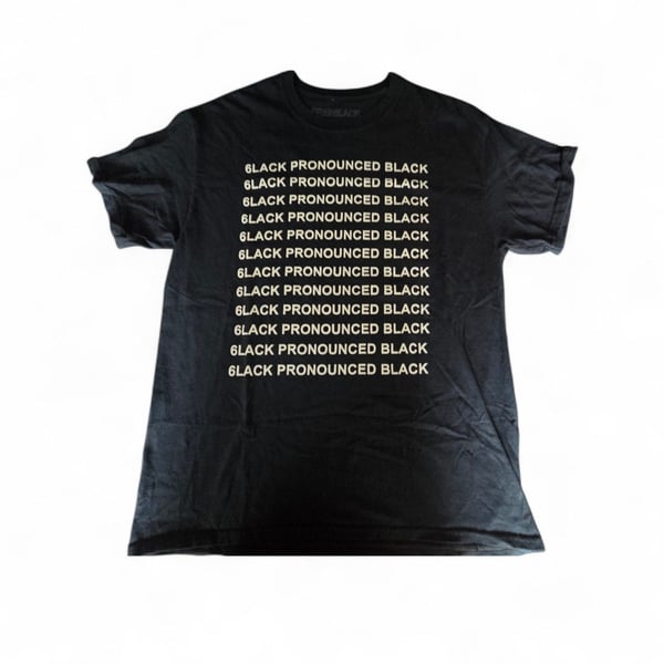 6LACK Pronounced Black Graphic T-Shirt LVRN Merchandise Size L