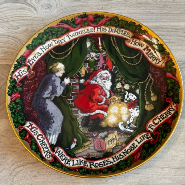 Fitz and Floyd The Night Before Christmas Annual Christmas Plate 3rd Edition 1994