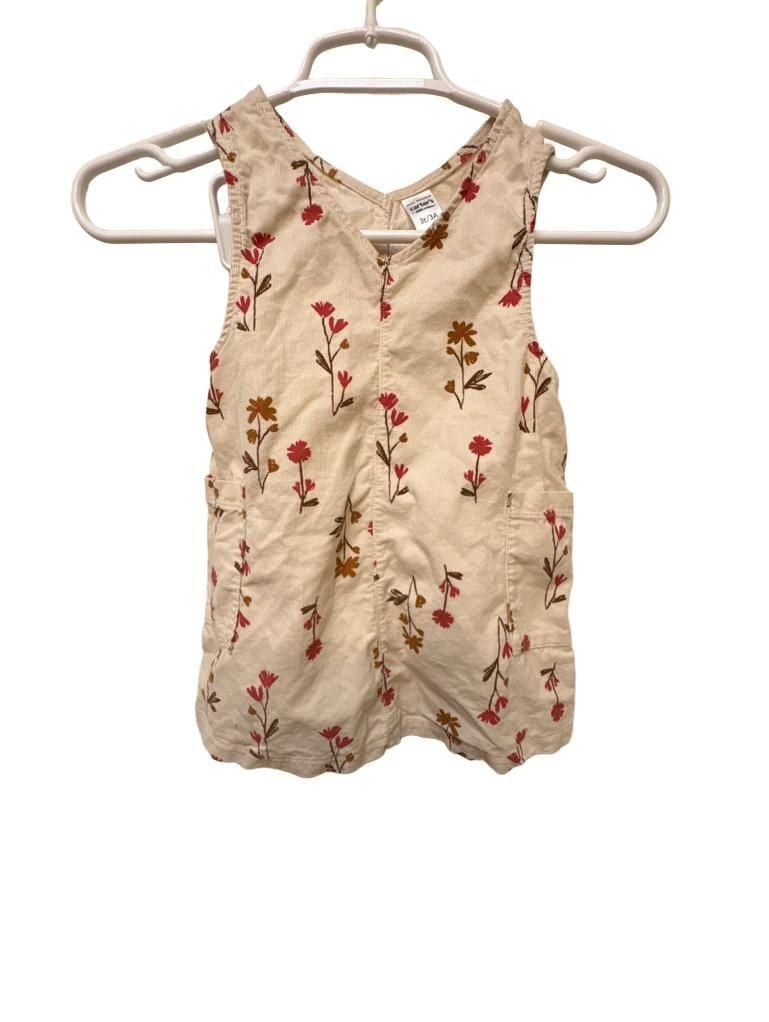 Carter's Child of Mine Floral Corduroy Jumper Dress Size 3T 2