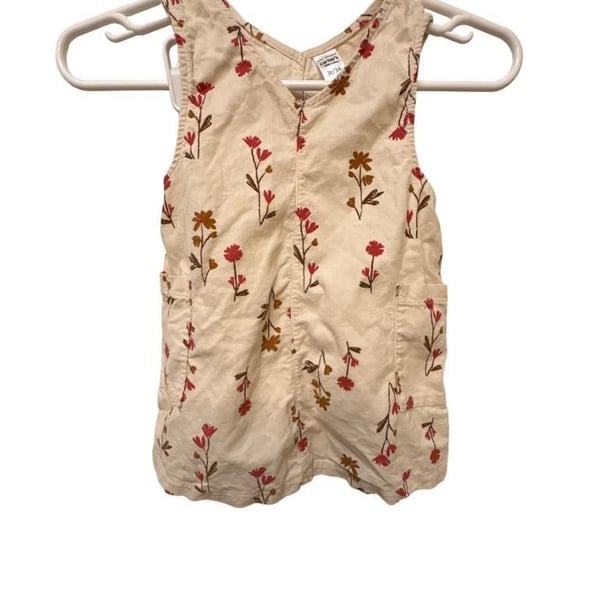 Carter's Child of Mine Floral Corduroy Jumper Dress Size 3T