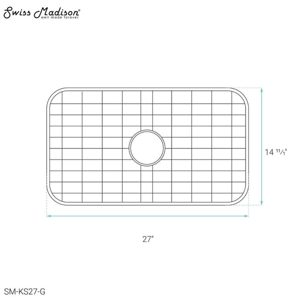 Swiss Madison 27" x 14 1/4" Stainless Steel Kitchen Sink Grid SM-KS27-G