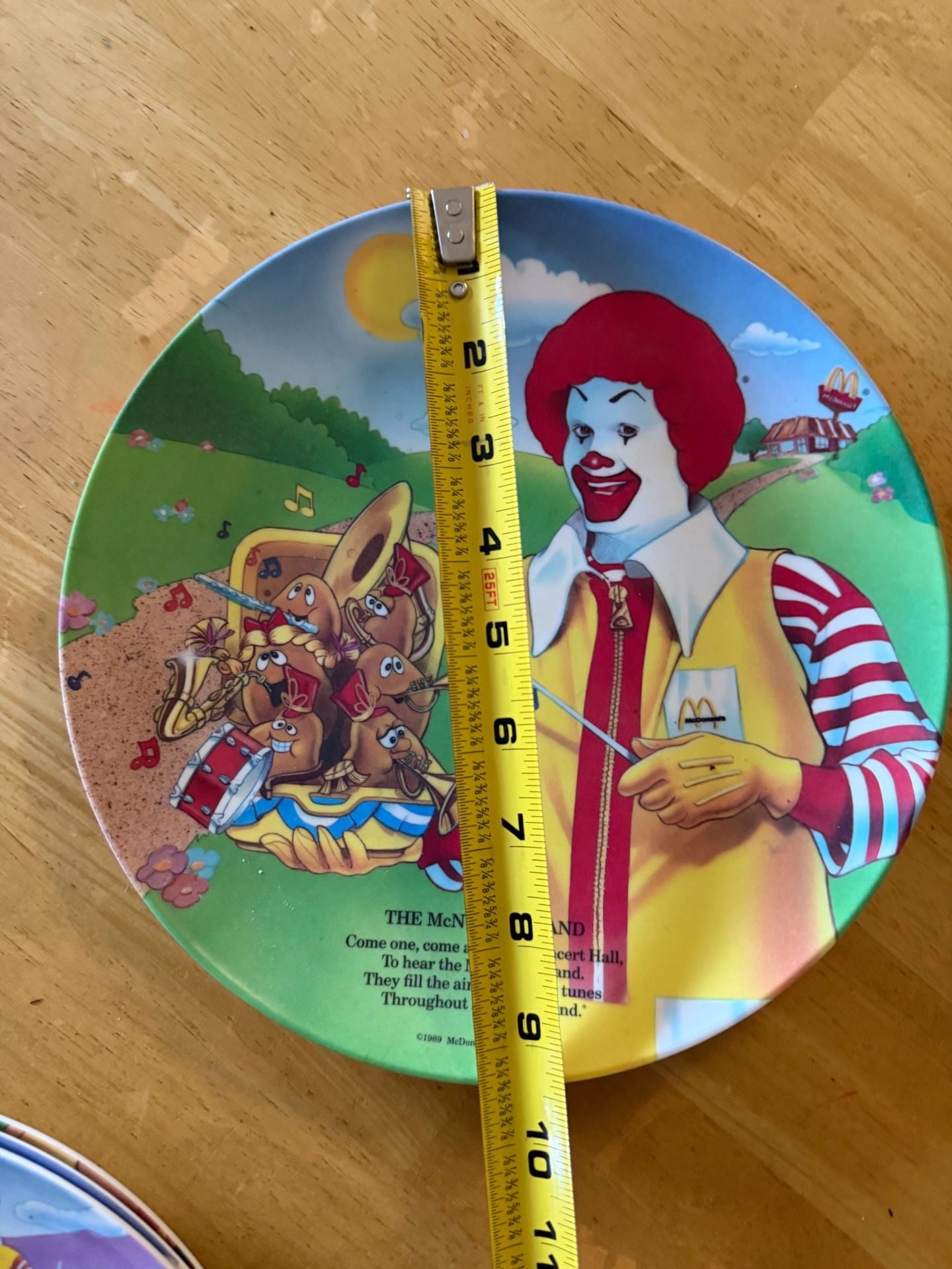 Vintage 1989 McDonald's Melamine Collector Plates Set of 4 3