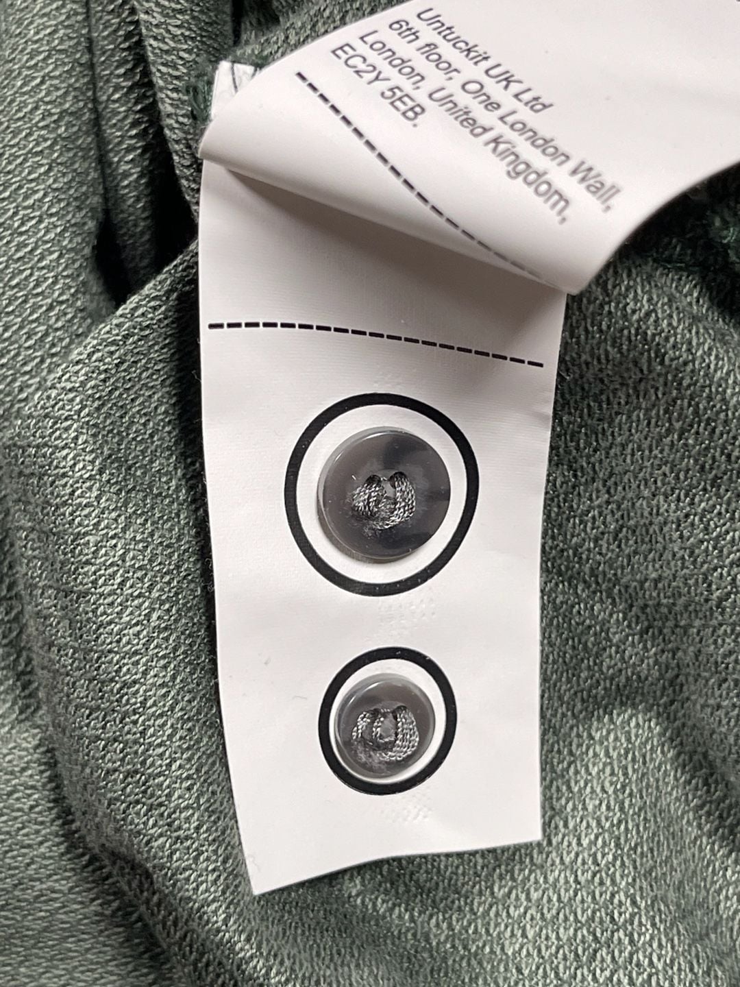 UNTUCKit Damaschino Diamond Birdseye Long Sleeve Polo Shirt Men's XL Green 7