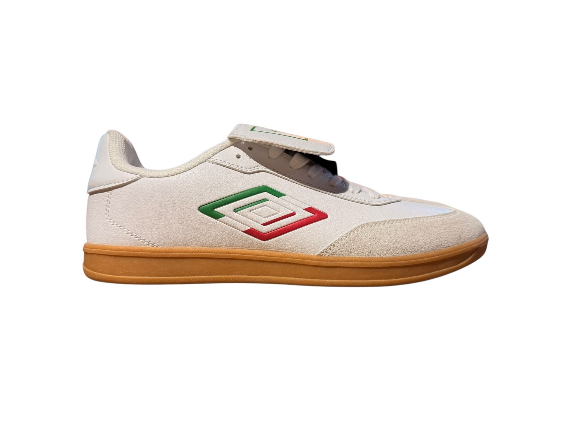 UMBRO-TX Men's White Green Red Gum Sole Indoor Soccer Sneakers Size 12 2