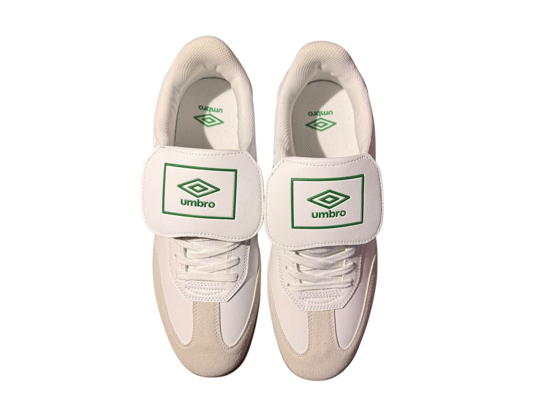 UMBRO-TX Men's White Green Red Gum Sole Indoor Soccer Sneakers Size 12 13