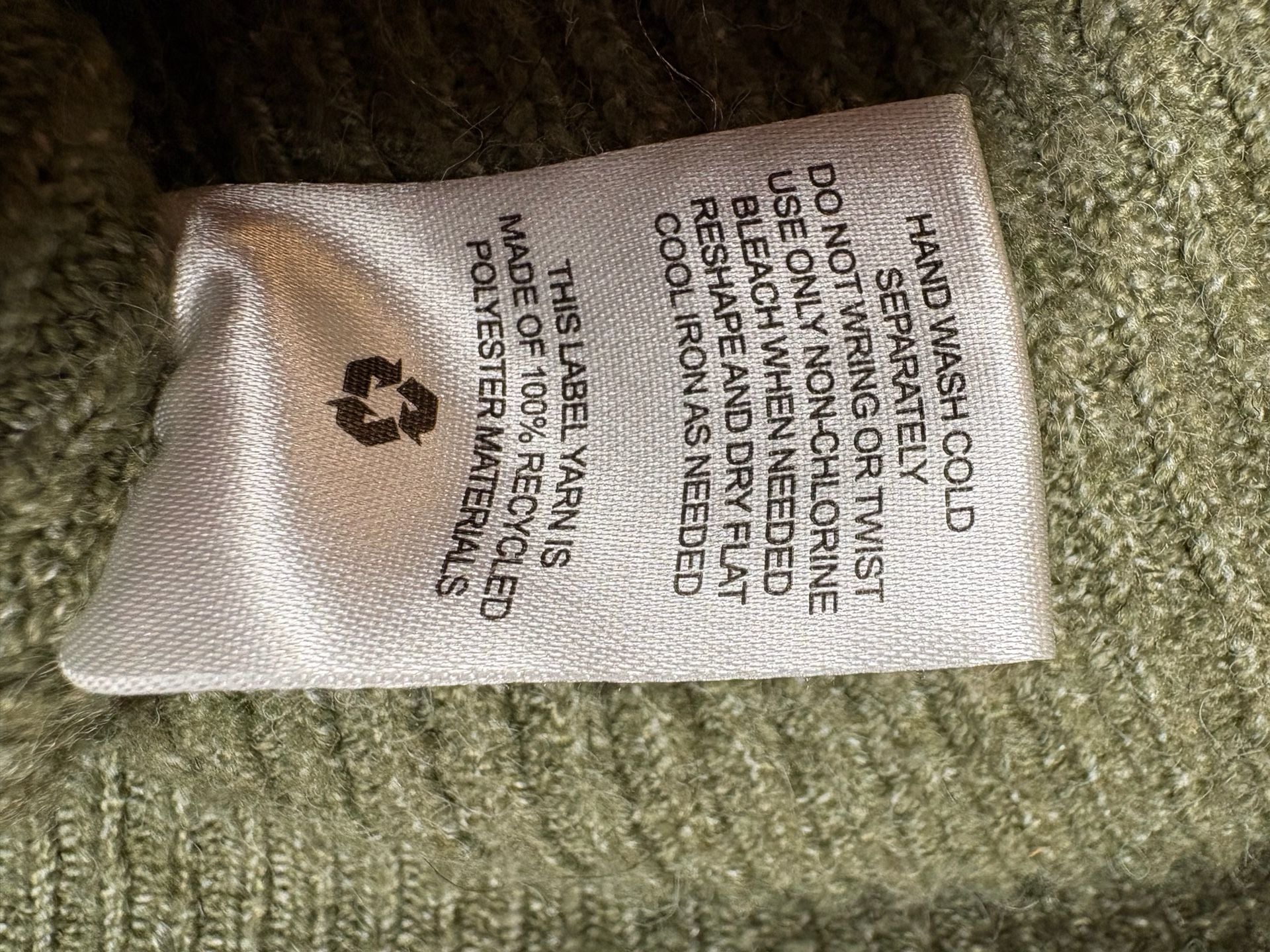 Pinque Green Ribbed Knit Sweater Medium 5