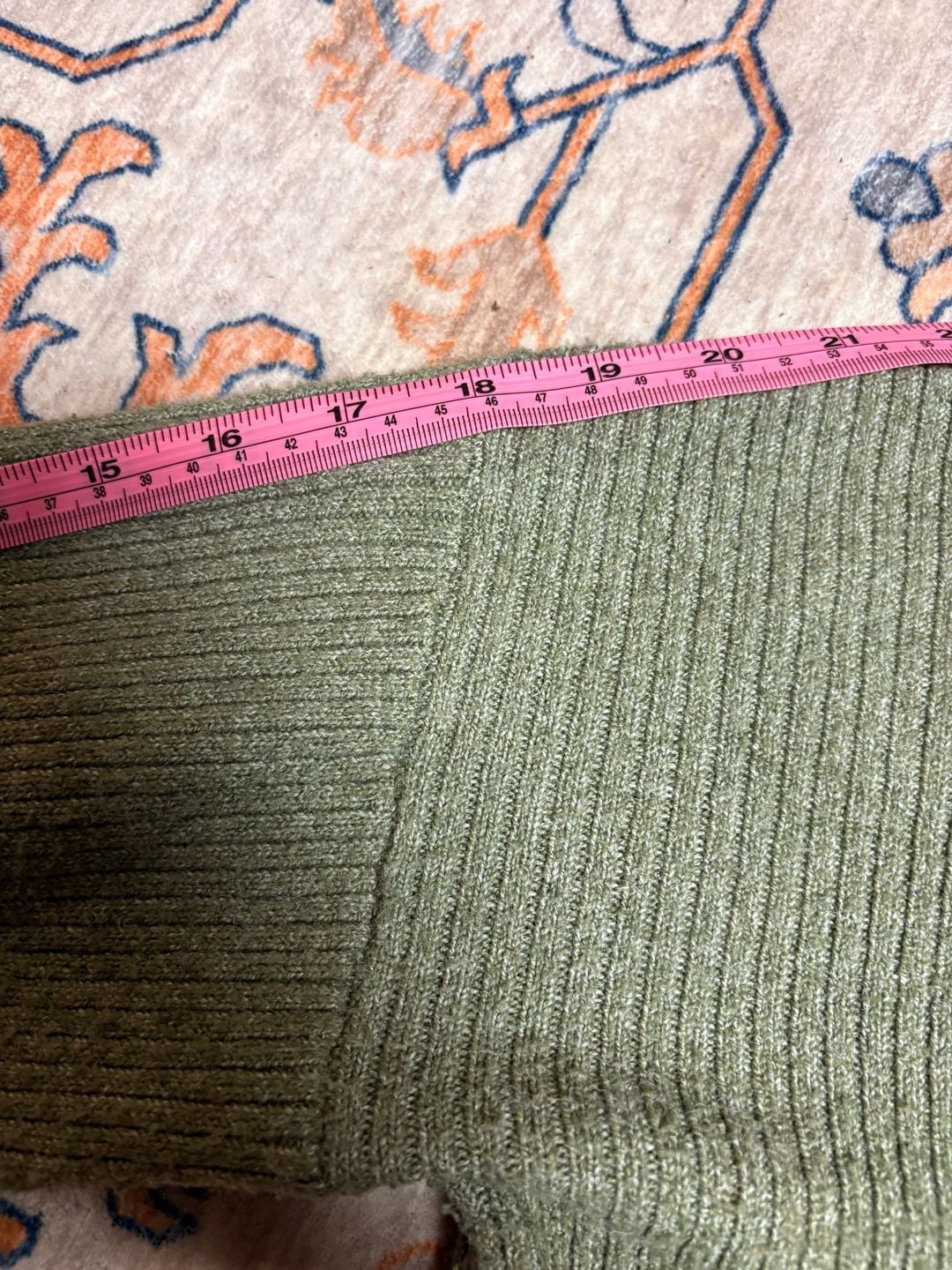 Pinque Green Ribbed Knit Sweater Medium 9