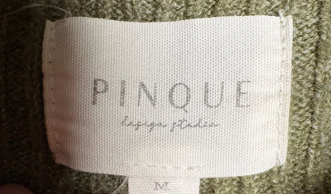 Pinque Green Ribbed Knit Sweater Medium 3
