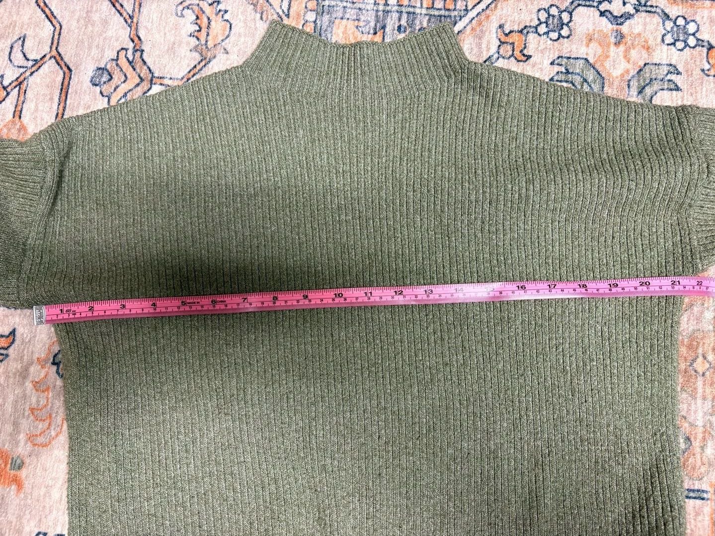 Pinque Green Ribbed Knit Sweater Medium 8