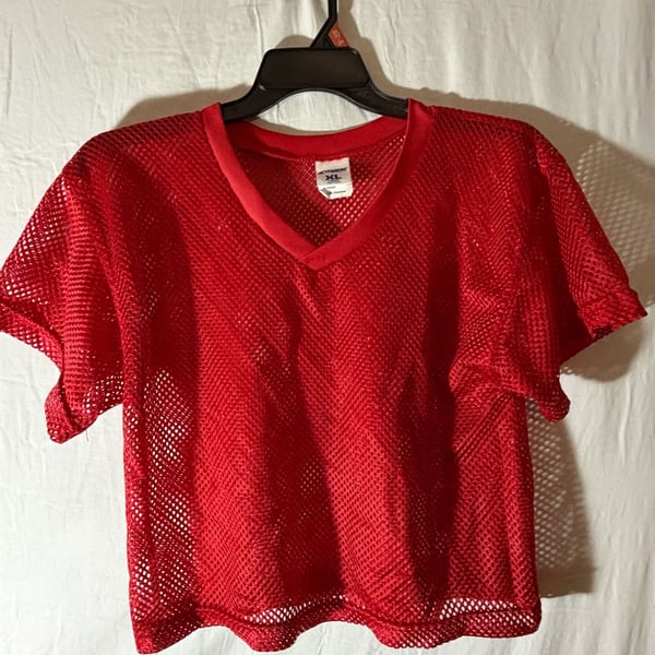 Champro Sports Youth XL Red Mesh Football Practice Jersey T-Shirt 100% Polyester