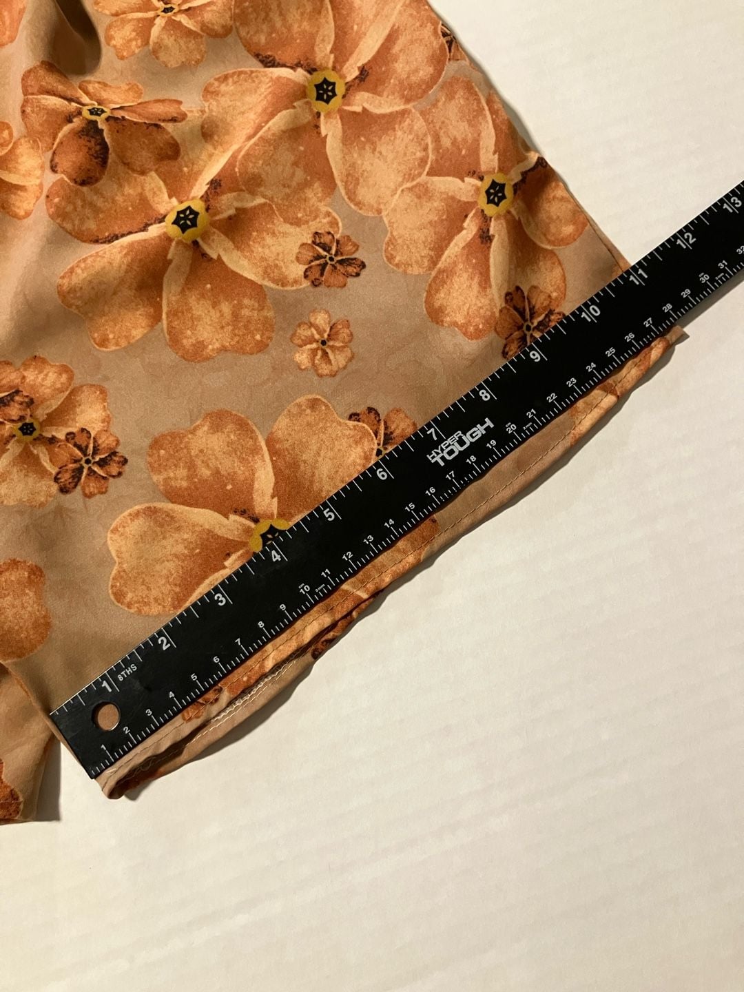 Light Brown Floral Print Loose Fit Casual Shorts For Women, Spring/Autumn 10