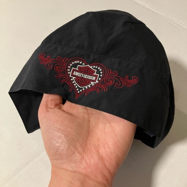 Harley-Davidson Black Headwrap with Heart Logo