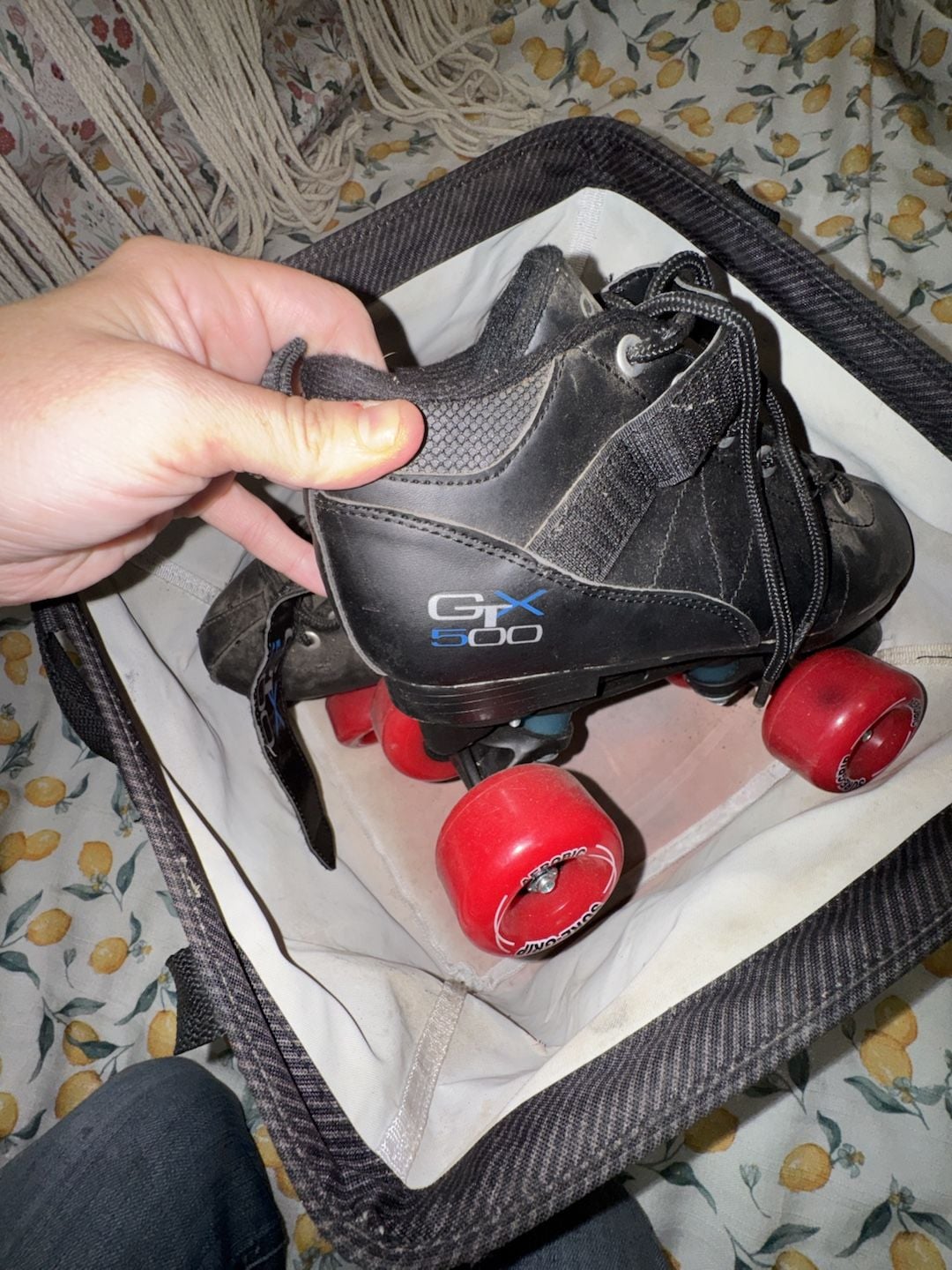 Pacer GTX 500 Quad Speed Roller Skates Mens 6 Womens 7 Sure-Grip Red Wheels 5