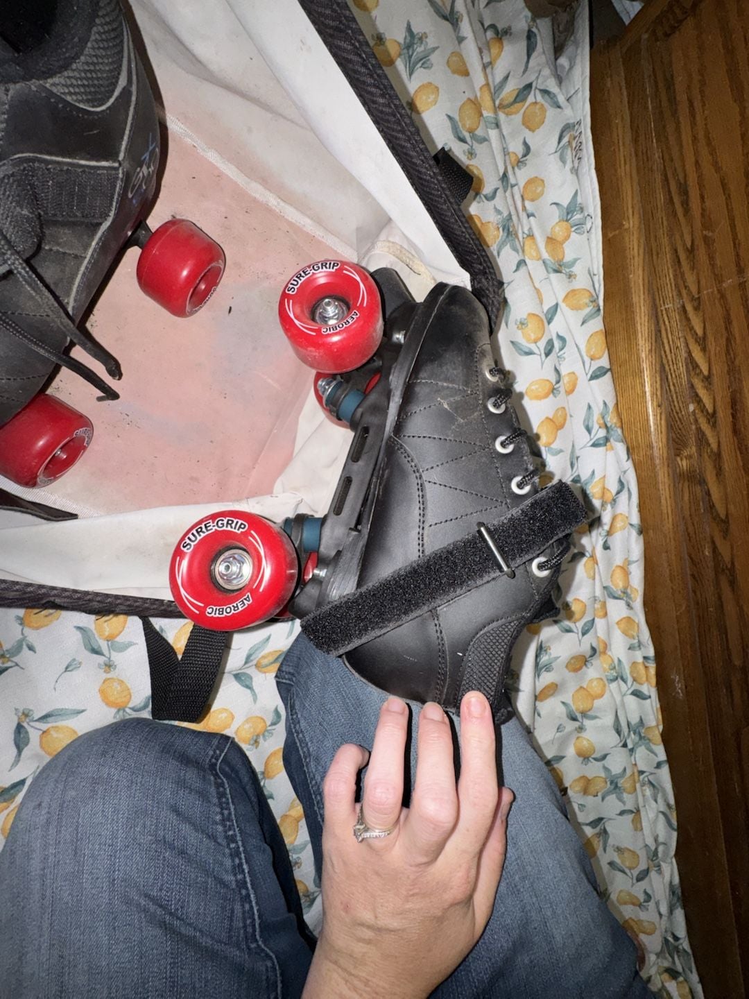 Pacer GTX 500 Quad Speed Roller Skates Mens 6 Womens 7 Sure-Grip Red Wheels 7