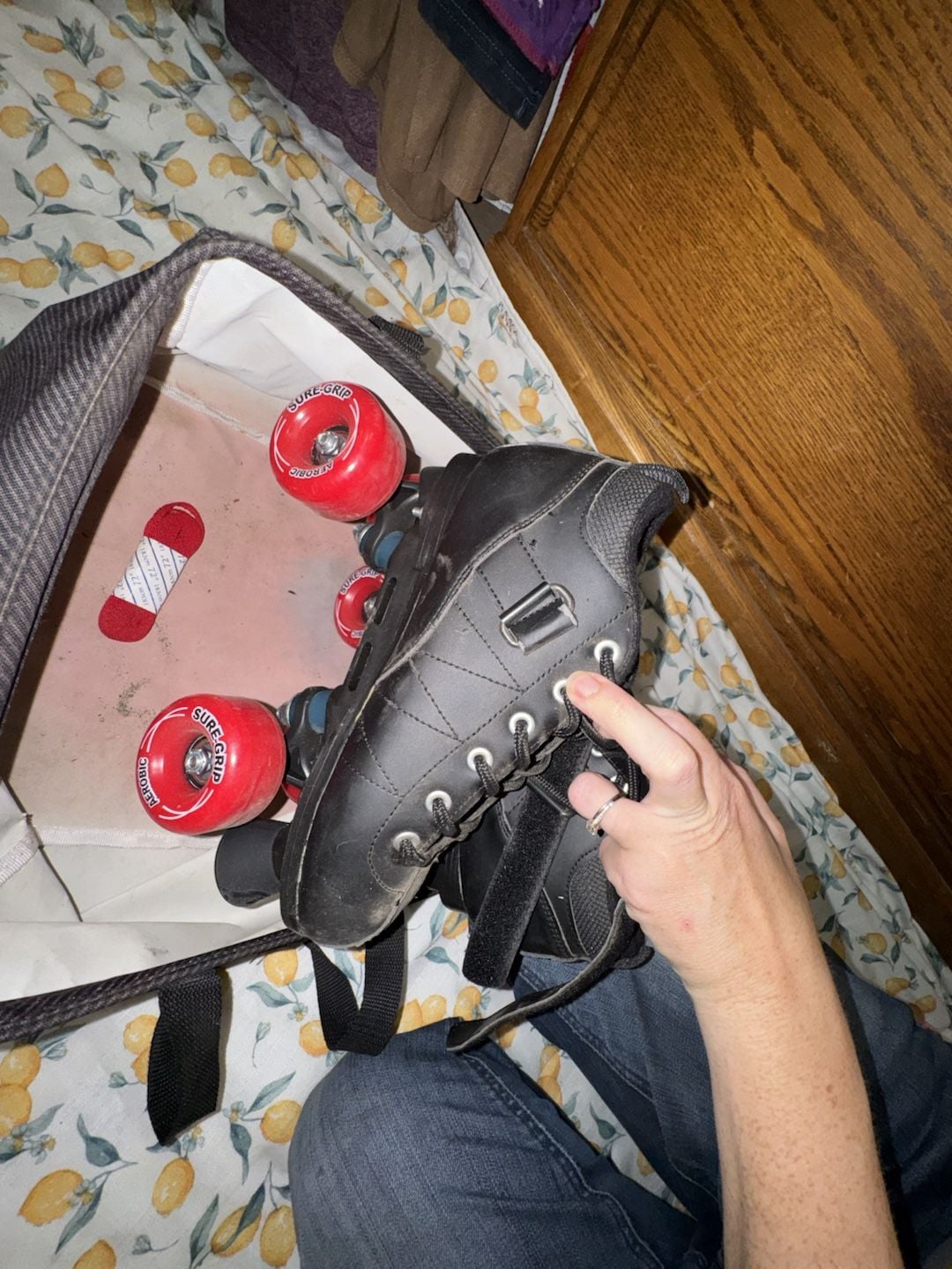 Pacer GTX 500 Quad Speed Roller Skates Mens 6 Womens 7 Sure-Grip Red Wheels 9