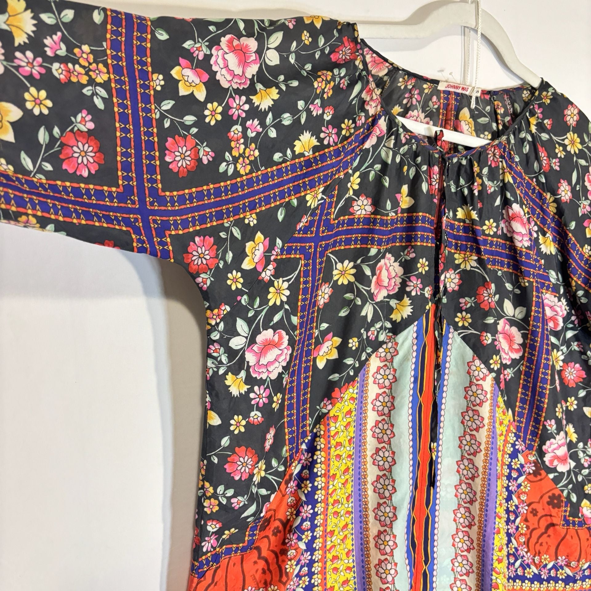 Johnny Was Lookout electra tunic Blouse 100% silk  7