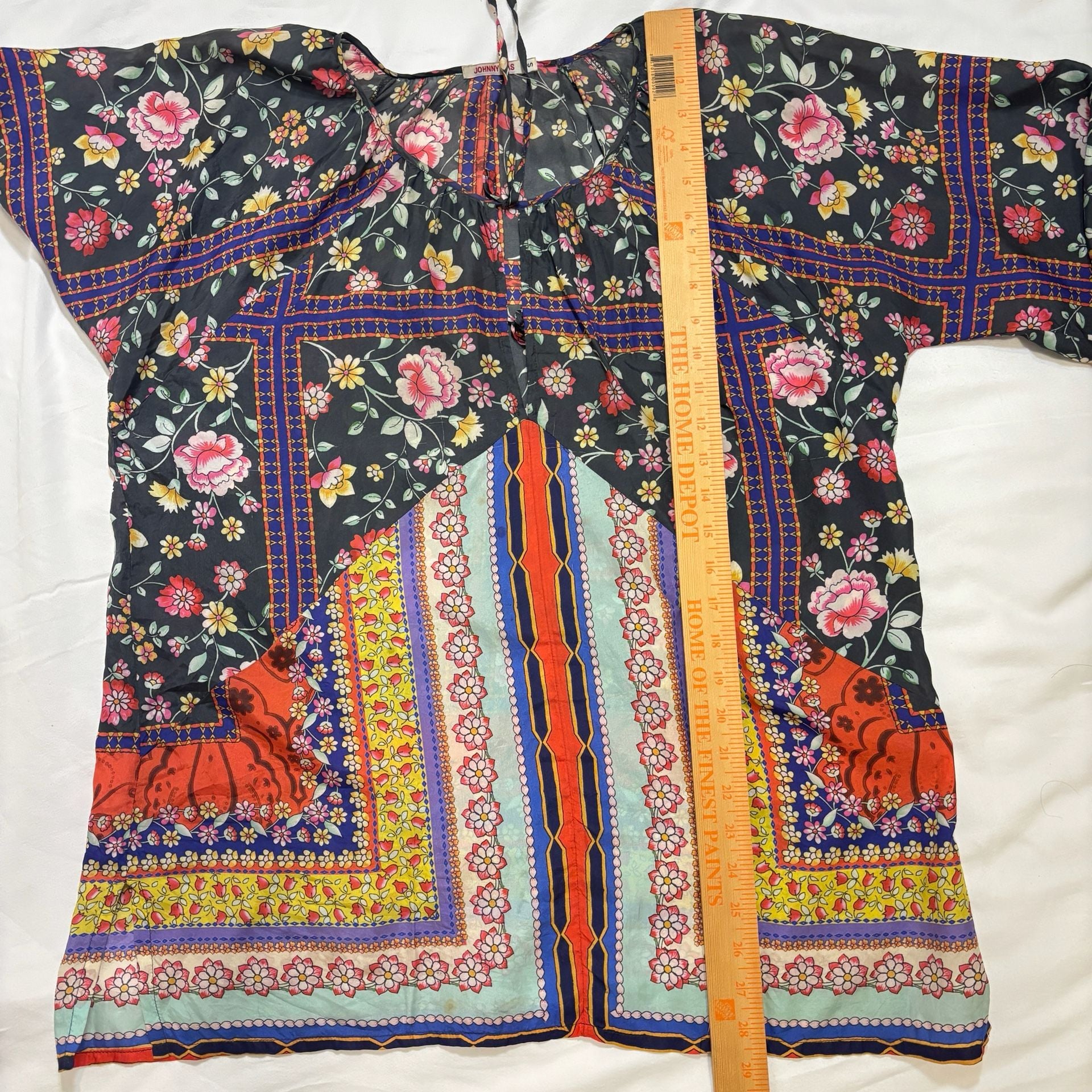 Johnny Was Lookout electra tunic Blouse 100% silk  12
