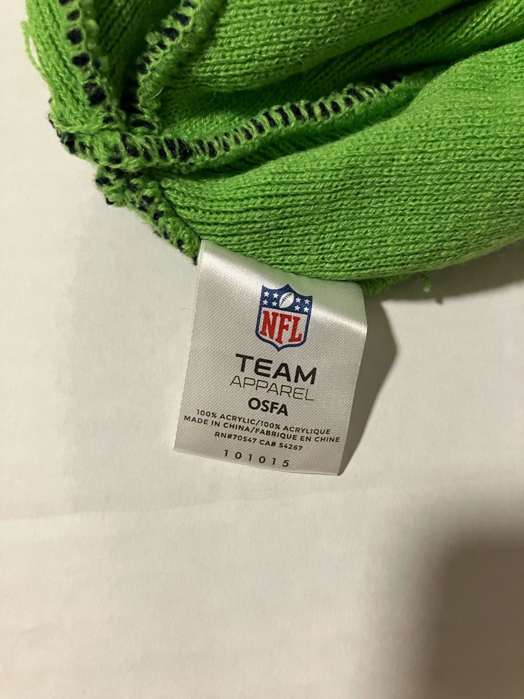 Seattle Seahawks New Era NFL Cuffed Knit Hat - Navy/Neon Green 4