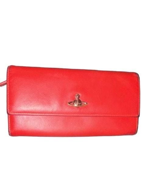 Vivienne Westwood Red Saffiano Leather Continental Long Clutch Wallet 2