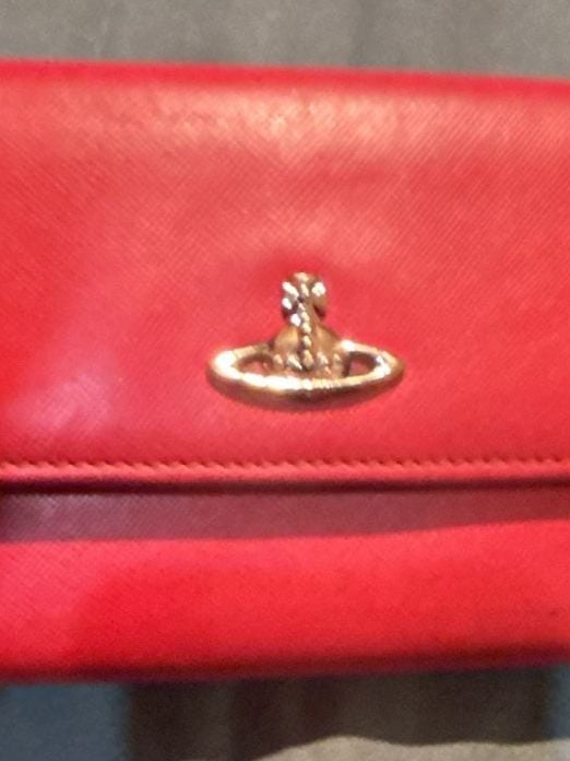 Vivienne Westwood Red Saffiano Leather Continental Long Clutch Wallet 8