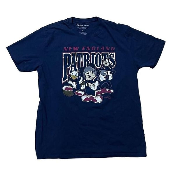 Disney x Junk Food New England Patriots Mickey Mouse Graphic T-Shirt