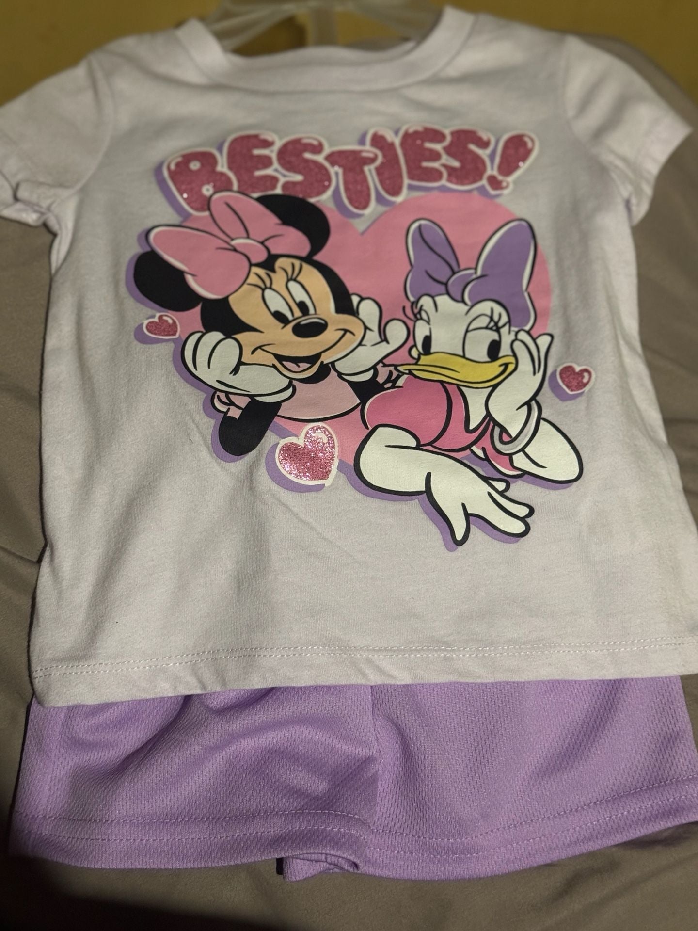 Disney Minnie Mouse and Daisy Duck Besties Short Sleeve T-Shirt and Shorts Set 1
