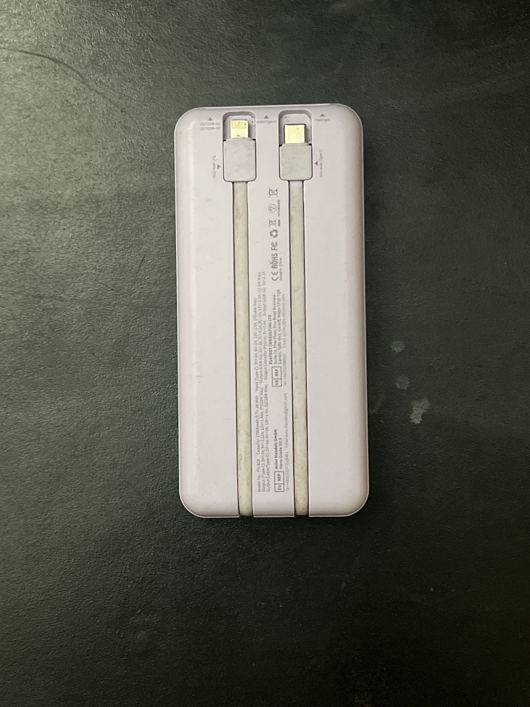 Portable Charger Power Bank 27000mAh 22.5W with Built-In Cables and Flashlight 7