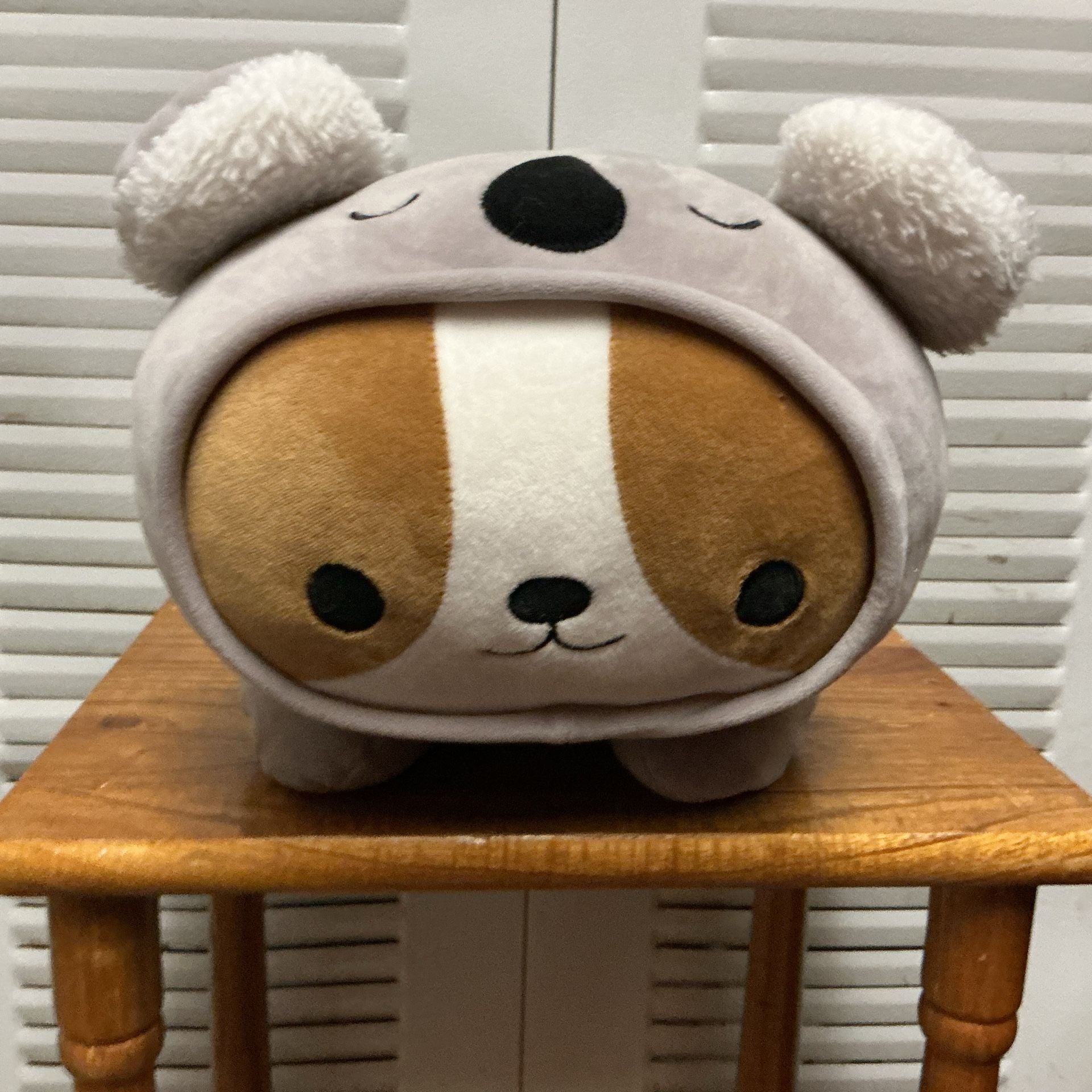 Linzy Toys Smoochy Pals Corgi Dog in Koala Hood Stuffed Animal Plush Toy 5