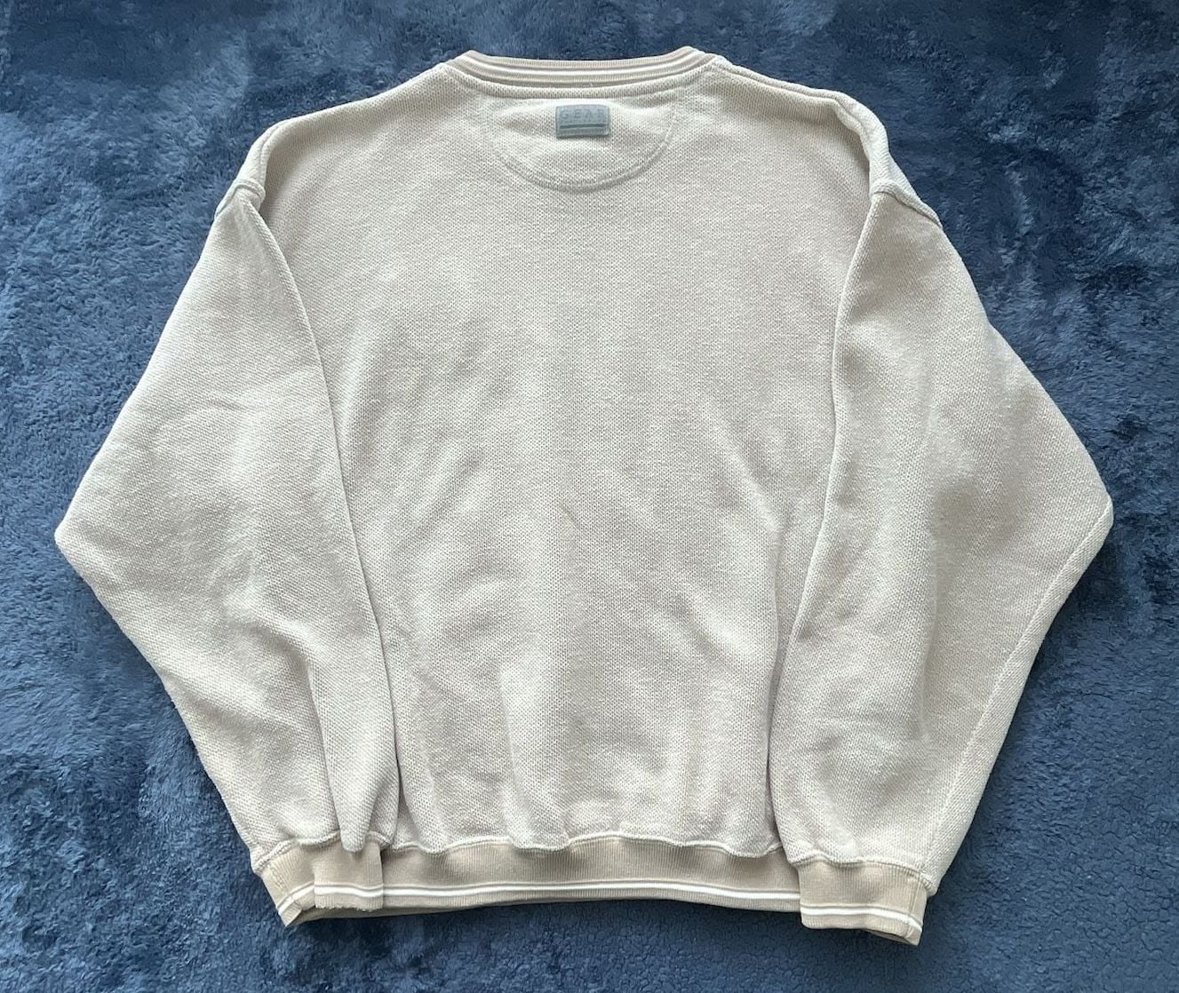 Vintage 90’s Retro Gear For Sports Sedgwick Eagle Embroidered Tan Sweater XL 8