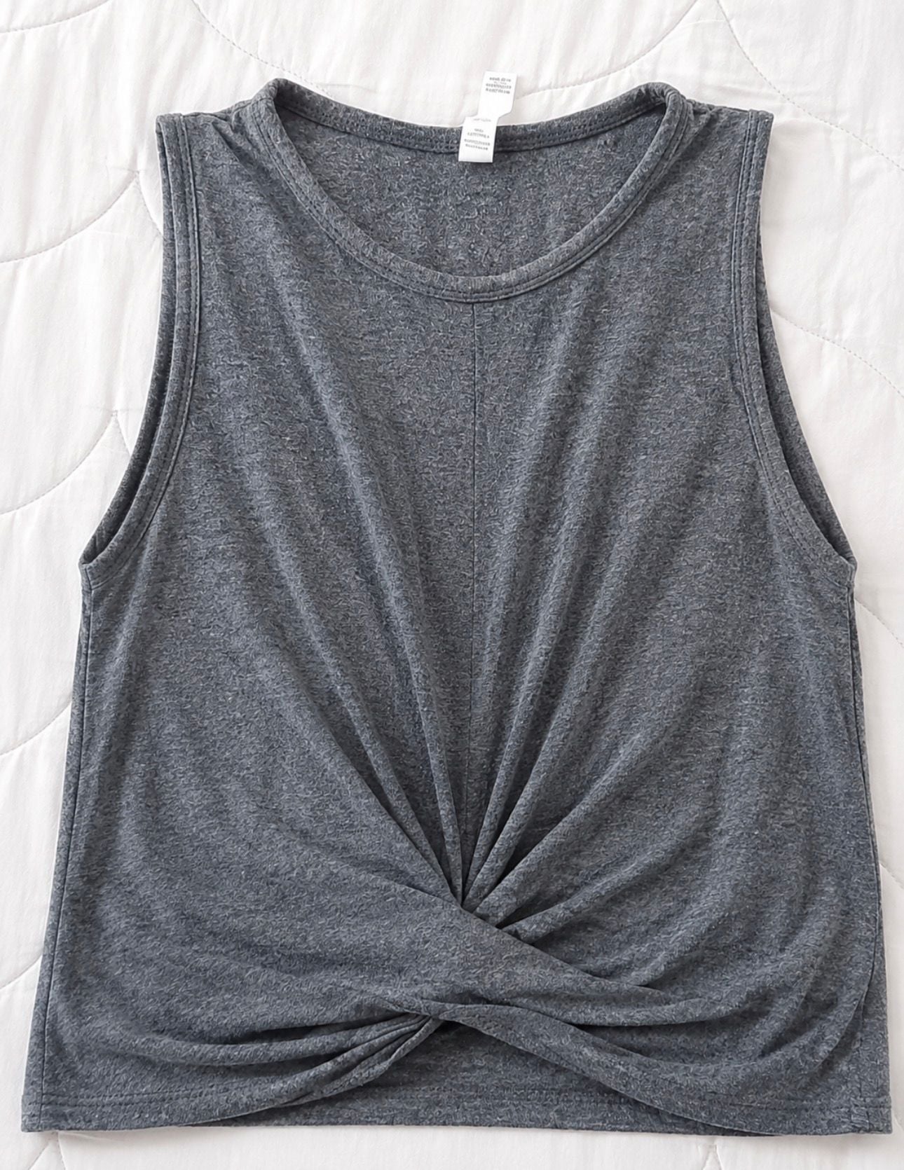 Alo Yoga Cover Twist Front Crop Tank Gray Size Small 3