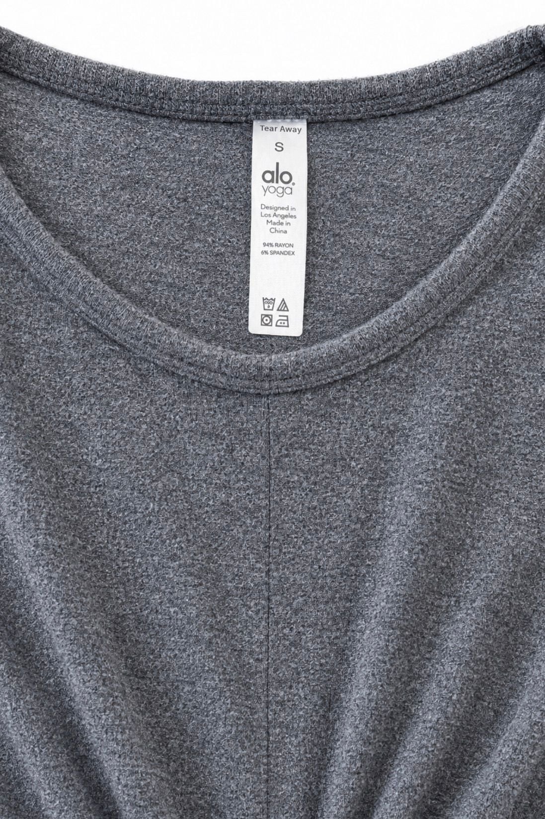 Alo Yoga Cover Twist Front Crop Tank Gray Size Small 4