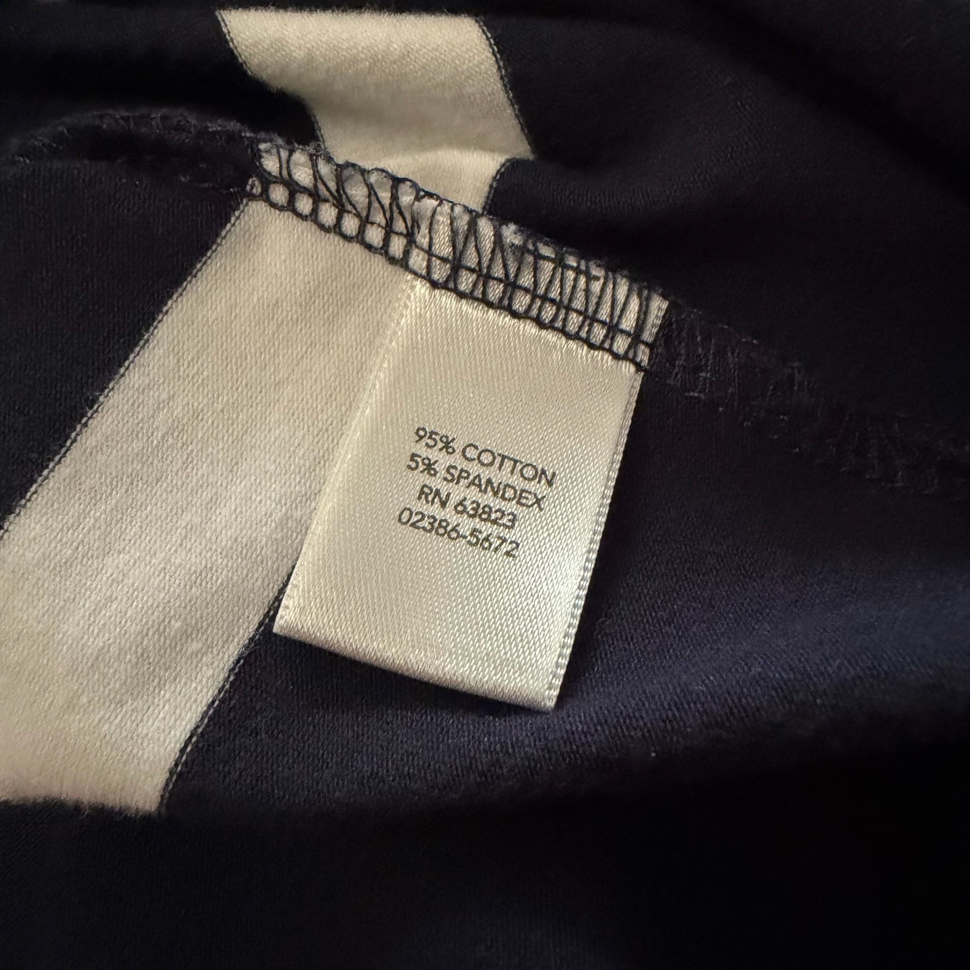 Christopher & Banks Navy Blue White Striped Polka Dot Top 8