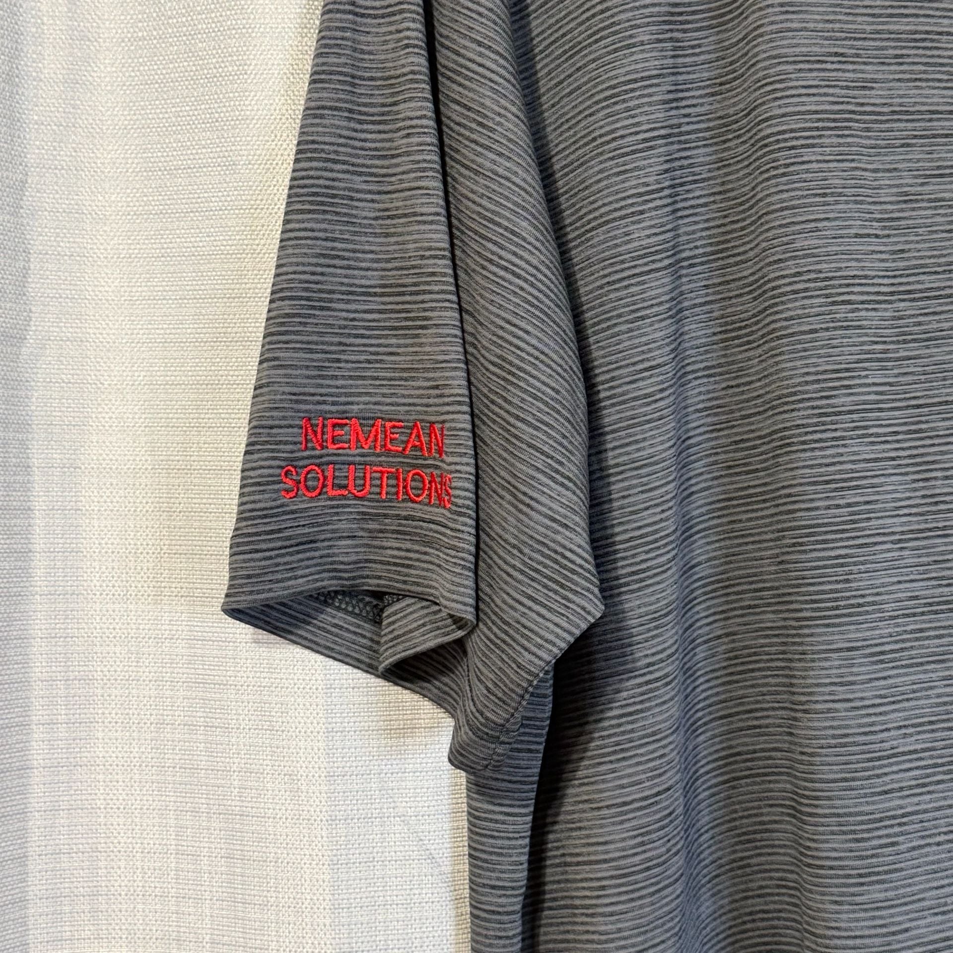 Pebble Beach Performance Heathered Gray Golf Polo Shirt Size L 3