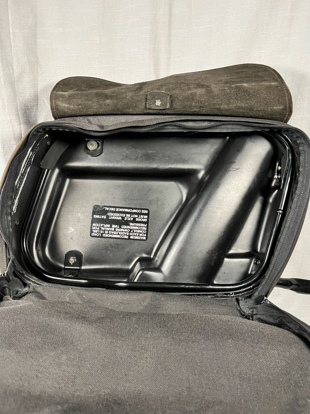 Harley FXRS Convertible saddlebags FXR bags canvas/leather with hardware and rain covers.  10