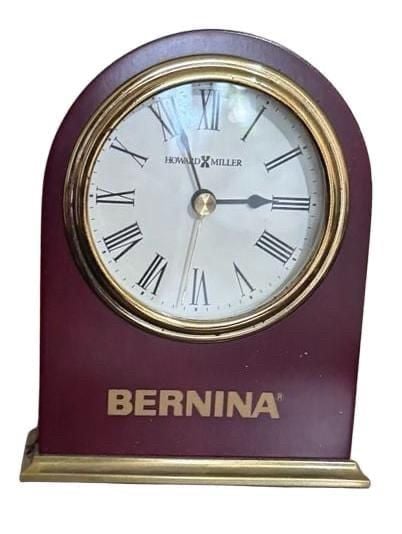 Howard Miller Bernina 645-401 Rosewood and Brass Desk Table Clock 1